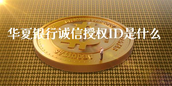 华夏银行诚信授权ID是什么_https://www.qmgjg.com_恒生指数期货_第1张