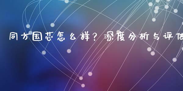 同方国芯怎么样？深度分析与评估_https://www.qmgjg.com_香港恒生指数_第1张