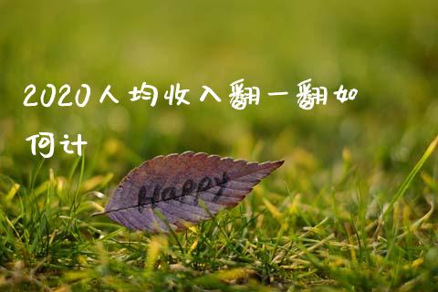 2020人均收入翻一翻如何计_https://www.qmgjg.com_恒生指数是什么_第1张