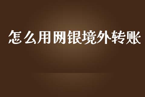 怎么用网银境外转账_https://www.qmgjg.com_恒生指数期货_第1张