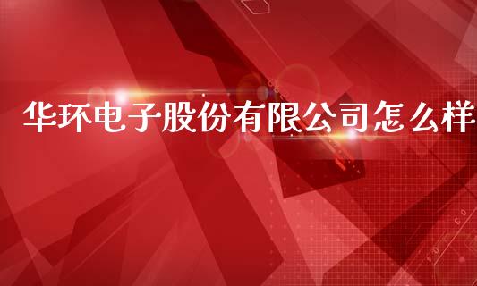 华环电子股份有限公司怎么样_https://www.qmgjg.com_恒生指数是什么_第1张