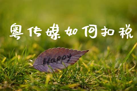 粤传媒如何扣税_https://www.qmgjg.com_香港恒生指数_第1张