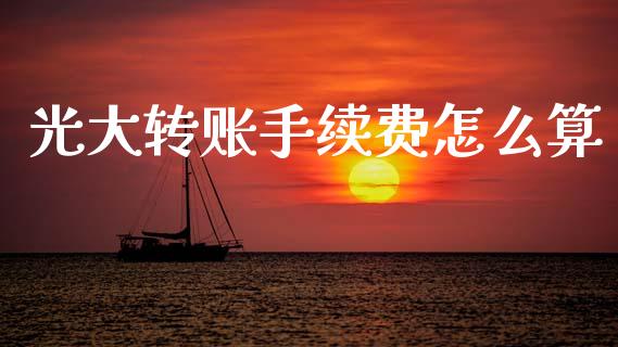 光大转账手续费怎么算_https://www.qmgjg.com_香港恒生指数_第1张