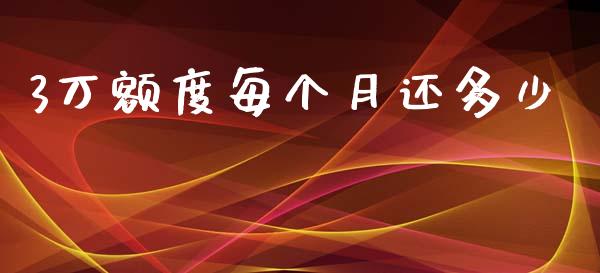 3万额度每个月还多少_https://www.qmgjg.com_香港恒生指数_第1张
