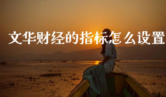 文华财经的指标怎么设置_https://www.qmgjg.com_恒生指数是什么_第1张
