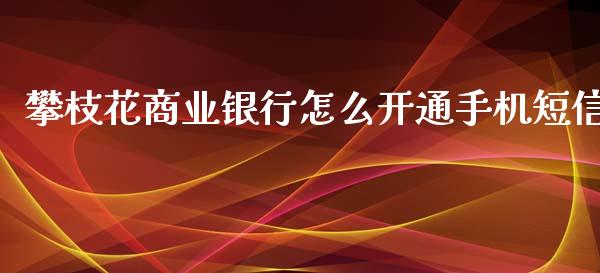 攀枝花商业银行怎么开通手机短信_https://www.qmgjg.com_港股恒生指数_第1张