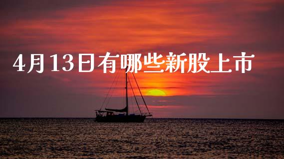 4月13日有哪些新股上市_https://www.qmgjg.com_香港恒生指数_第1张