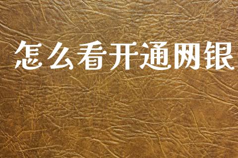 怎么看开通网银_https://www.qmgjg.com_港股恒生指数_第1张