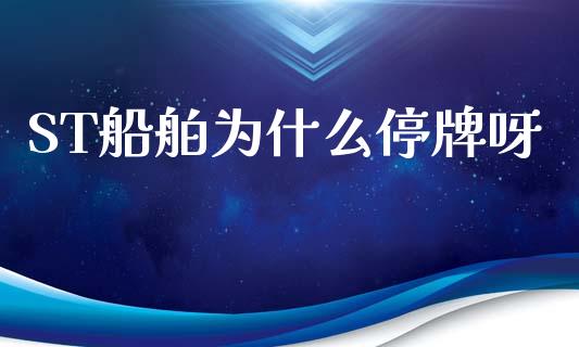ST船舶为什么停牌呀_https://www.qmgjg.com_港股恒生指数_第1张