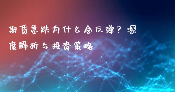 期货急跌为什么会反弹？深度解析与投资策略_https://www.qmgjg.com_香港恒生指数_第1张