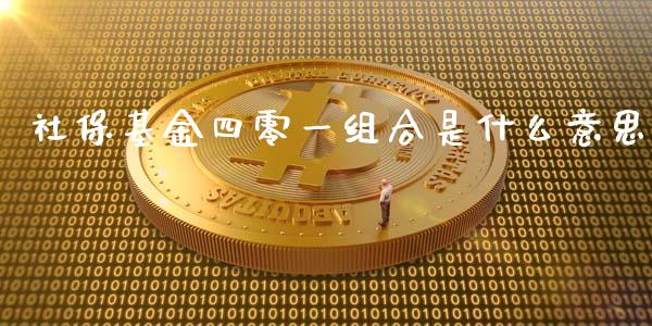 社保基金四零一组合是什么意思_https://www.qmgjg.com_香港恒生指数_第1张