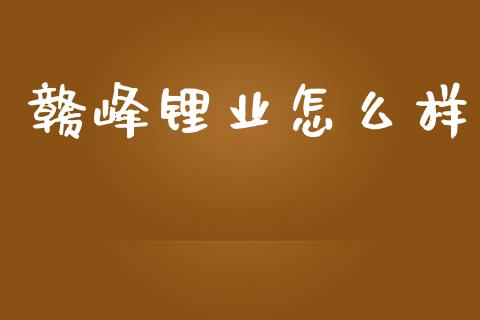 赣峰锂业怎么样_https://www.qmgjg.com_香港恒生指数_第1张