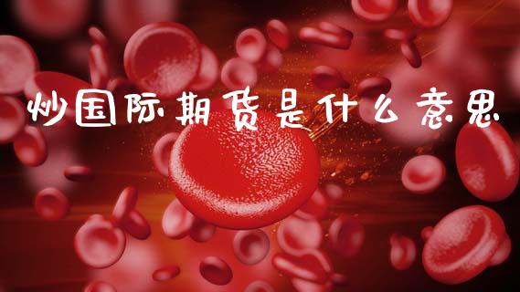 炒国际期货是什么意思_https://www.qmgjg.com_香港恒生指数_第1张