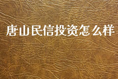 唐山民信投资怎么样_https://www.qmgjg.com_香港恒生指数_第1张