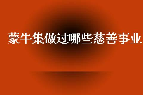 蒙牛集做过哪些慈善事业_https://www.qmgjg.com_恒生指数是什么_第1张