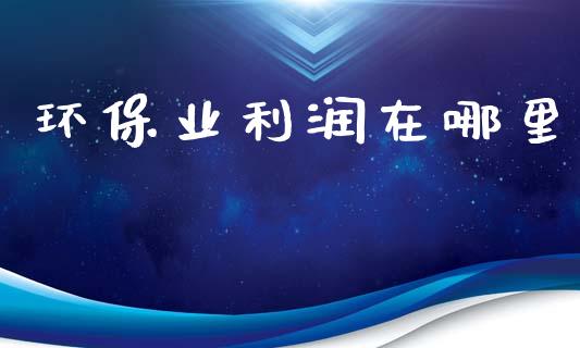 环保业利润在哪里_https://www.qmgjg.com_港股恒生指数_第1张
