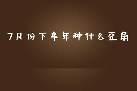 7月份下半年种什么豆角_https://www.qmgjg.com_恒生指数是什么_第1张