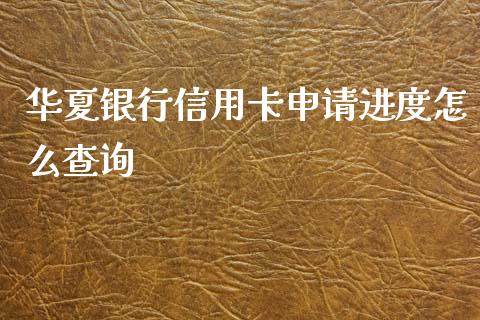 华夏银行信用卡申请进度怎么查询_https://www.qmgjg.com_恒生指数是什么_第1张