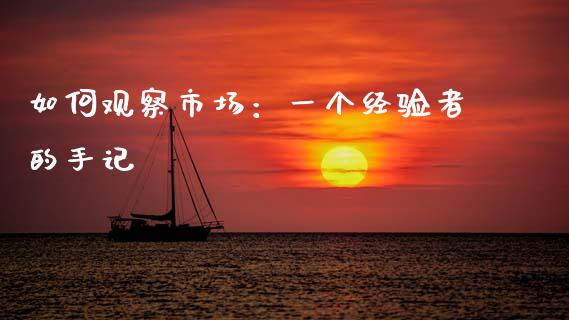 如何观察市场：一个经验者的手记_https://www.qmgjg.com_恒生指数期货_第1张