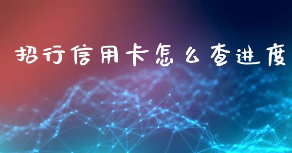 招行信用卡怎么查进度_https://www.qmgjg.com_香港恒生指数_第1张