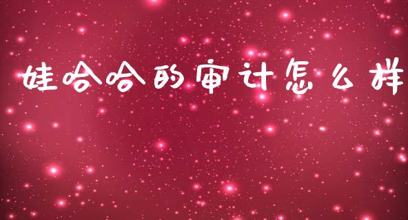 娃哈哈的审计怎么样_https://www.qmgjg.com_港股恒生指数_第1张