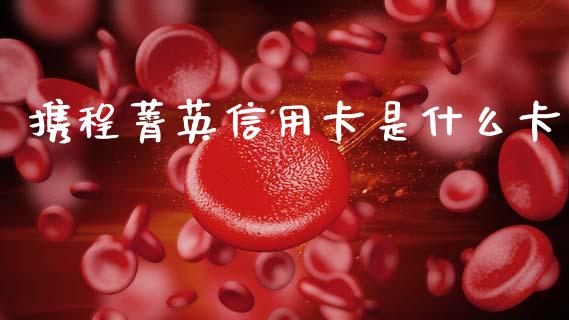 携程菁英信用卡是什么卡_https://www.qmgjg.com_香港恒生指数_第1张