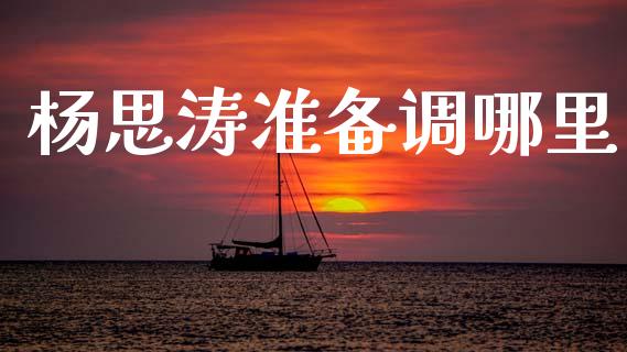 杨思涛准备调哪里_https://www.qmgjg.com_港股恒生指数_第1张