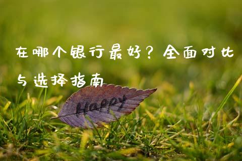在哪个银行最好？全面对比与选择指南_https://www.qmgjg.com_恒生指数是什么_第1张