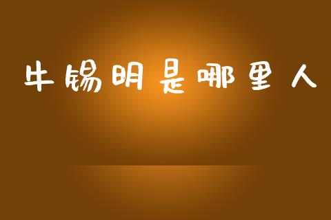 牛锡明是哪里人_https://www.qmgjg.com_恒生指数是什么_第1张