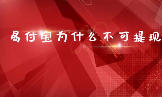 易付宝为什么不可提现_https://www.qmgjg.com_香港恒生指数_第1张