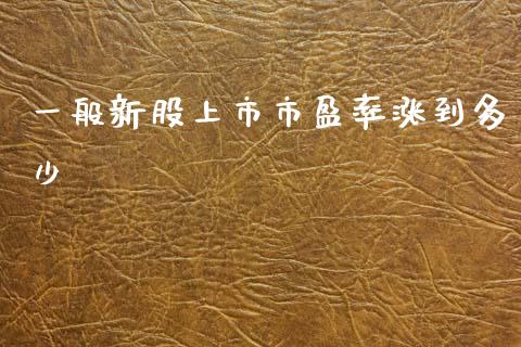 一般新股上市市盈率涨到多少_https://www.qmgjg.com_港股恒生指数_第1张
