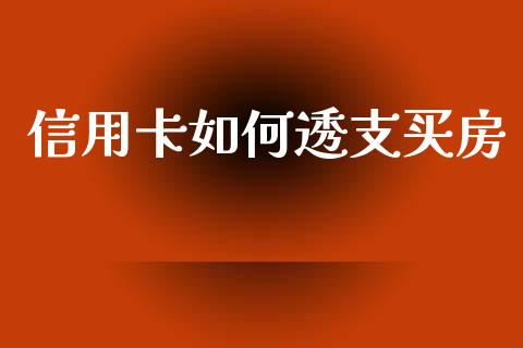 信用卡如何透支买房_https://www.qmgjg.com_恒生指数期货_第1张