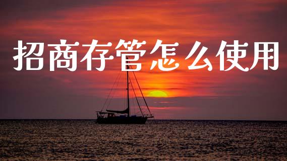 招商存管怎么使用_https://www.qmgjg.com_恒生指数期货_第1张