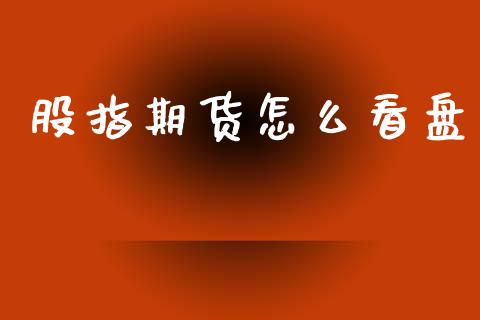 股指期货怎么看盘_https://www.qmgjg.com_港股恒生指数_第1张