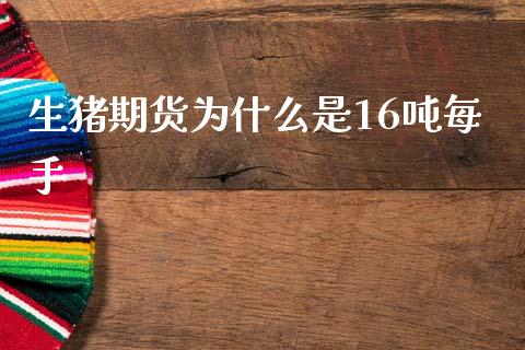 生猪期货为什么是16吨每手_https://www.qmgjg.com_恒生指数是什么_第1张