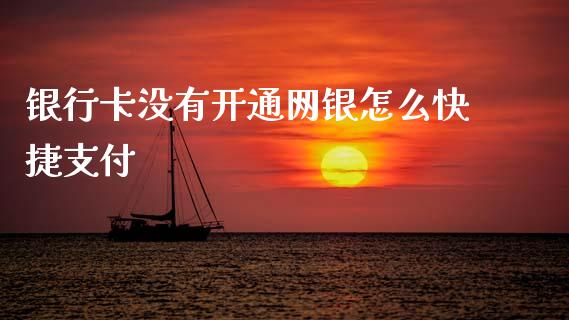 银行卡没有开通网银怎么快捷支付_https://www.qmgjg.com_恒生指数是什么_第1张