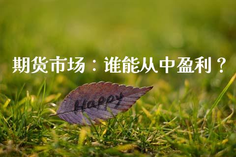 期货市场：谁能从中盈利？_https://www.qmgjg.com_恒生指数是什么_第1张