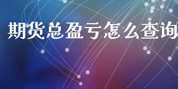 期货总盈亏怎么查询_https://www.qmgjg.com_香港恒生指数_第1张