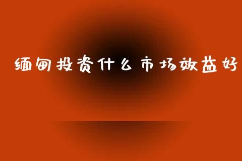 缅甸投资什么市场效益好_https://www.qmgjg.com_港股恒生指数_第1张
