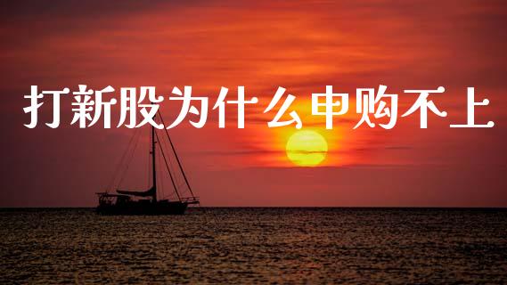 打新股为什么申购不上_https://www.qmgjg.com_香港恒生指数_第1张