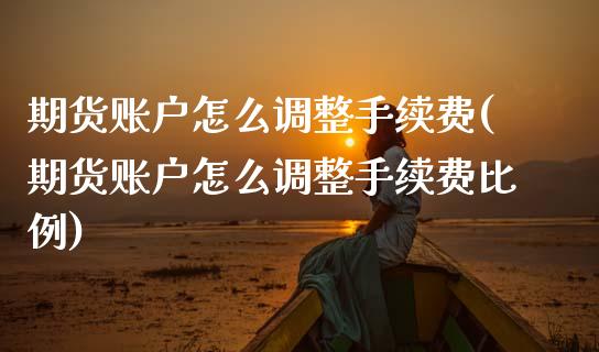 期货账户怎么调整手续费(期货账户怎么调整手续费比例)_https://www.qmgjg.com_恒生指数是什么_第1张