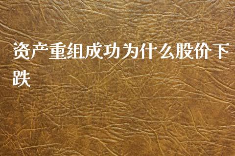 资产重组成功为什么股价下跌_https://www.qmgjg.com_恒生指数期货_第1张