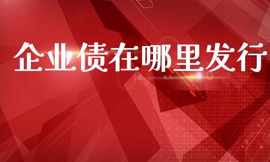 企业债在哪里发行_https://www.qmgjg.com_恒生指数期货_第1张