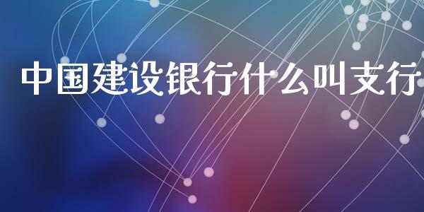 中国建设银行什么叫支行_https://www.qmgjg.com_恒生指数期货_第1张