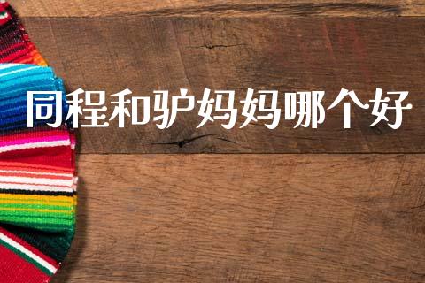 同程和驴妈妈哪个好_https://www.qmgjg.com_香港恒生指数_第1张