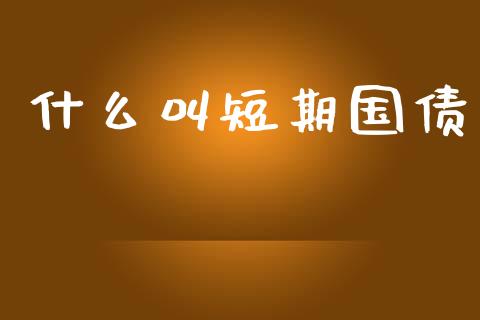 什么叫短期国债_https://www.qmgjg.com_恒生指数是什么_第1张