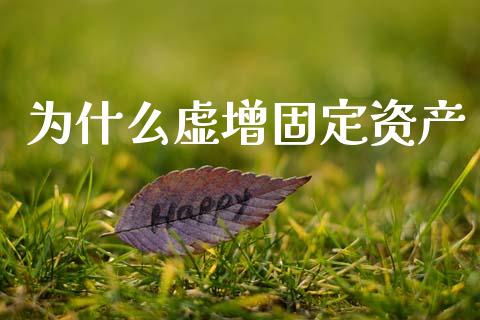 为什么虚增固定资产_https://www.qmgjg.com_港股恒生指数_第1张