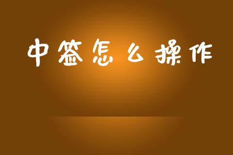 中签怎么操作_https://www.qmgjg.com_恒生指数期货_第1张