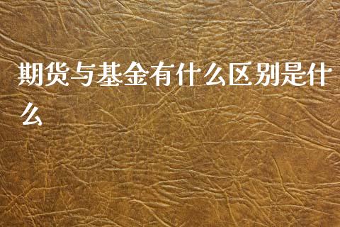 期货与基金有什么区别是什么_https://www.qmgjg.com_港股恒生指数_第1张