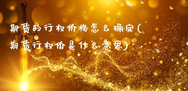 期货的行权价格怎么确定(期货行权价是什么意思)_https://www.qmgjg.com_恒生指数期货_第1张